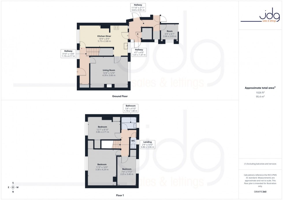 Floorplan for Bowland View, Glasson Dock, LA2