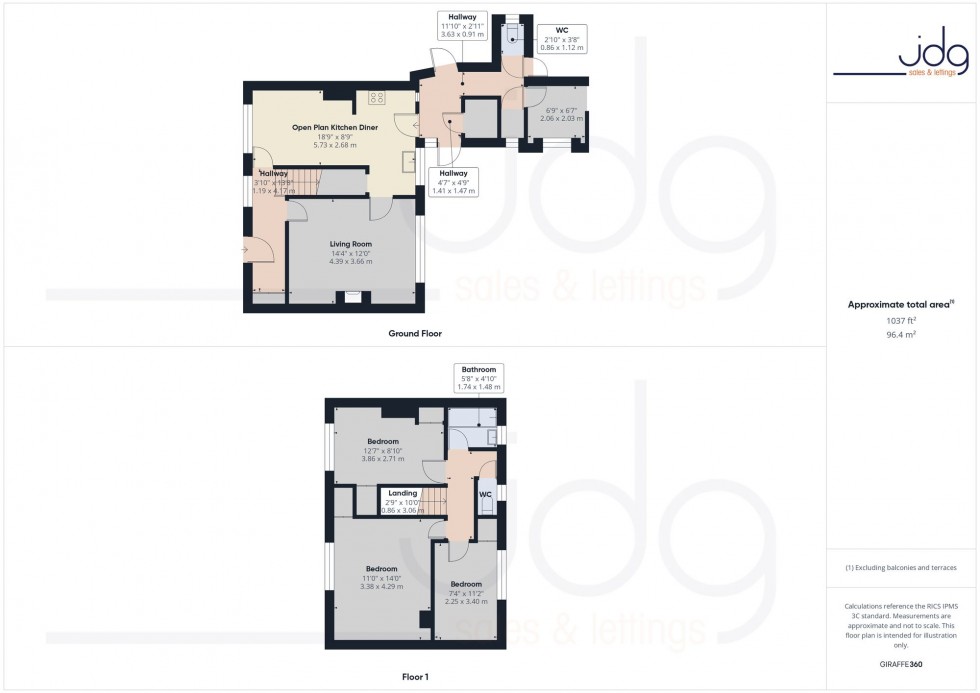 Floorplan for Bowland View, Glasson Dock, LA2