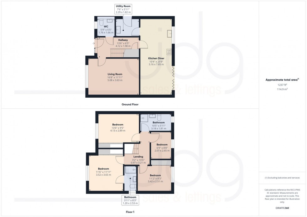 Floorplan for Scotforth Road, Lancaster, LA1
