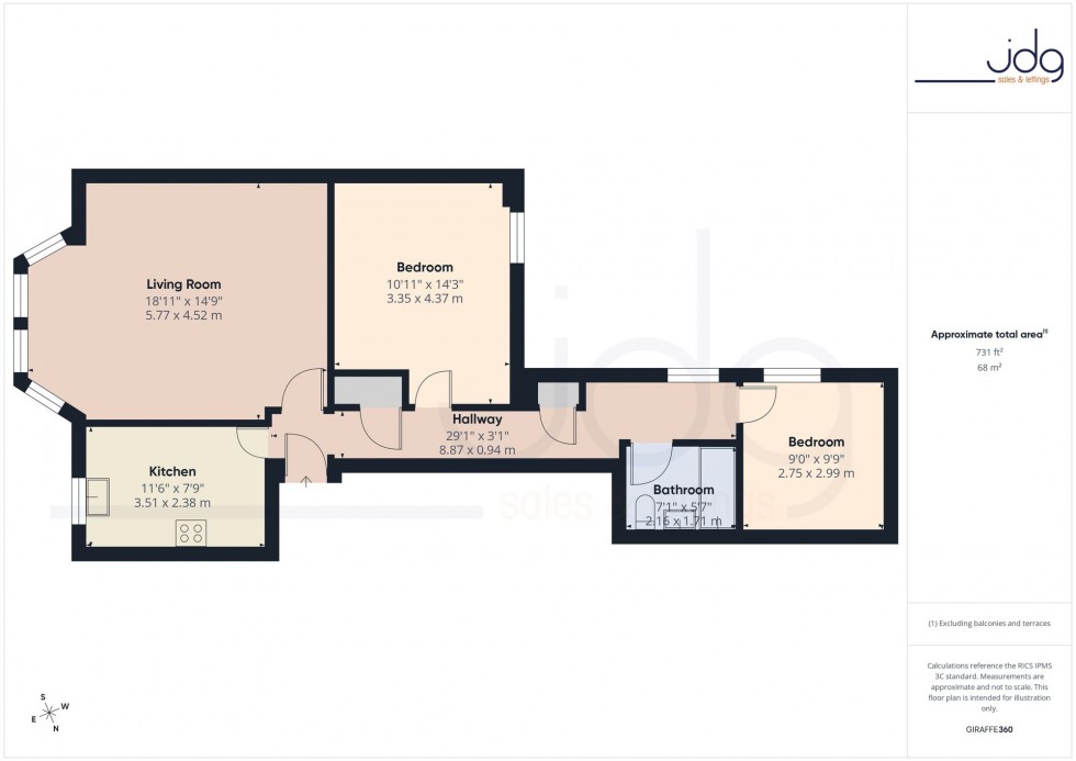 Floorplan for Marine Road East, Empress Court, LA4