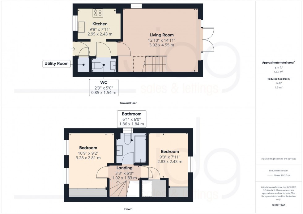 Floorplan for Dennison Close, Lancaster, LA1