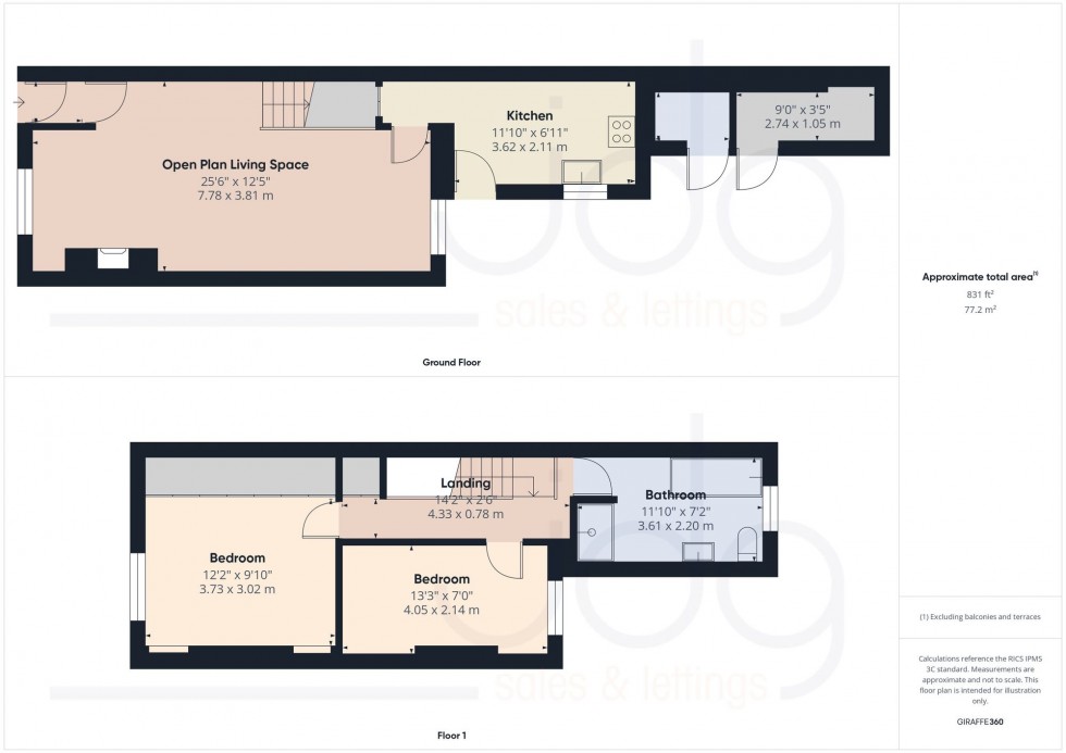 Floorplan for Vincent Street, Lancaster, LA1