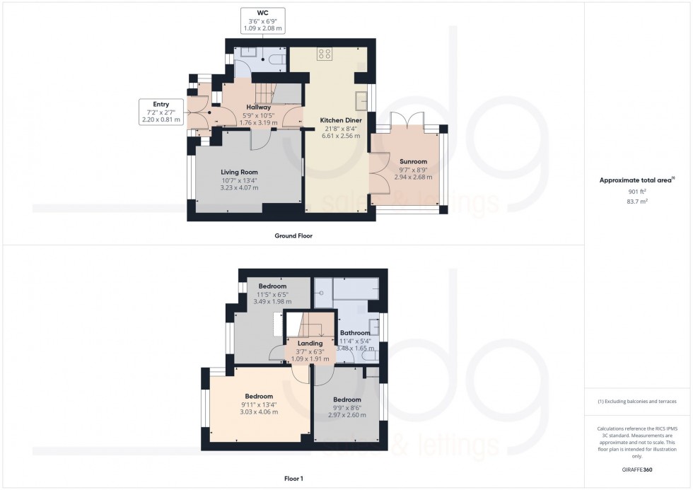 Floorplan for Ashton Drive, Lancaster, LA1