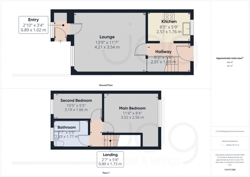 Floorplan for Ashbourne Close, Lancaster, LA1