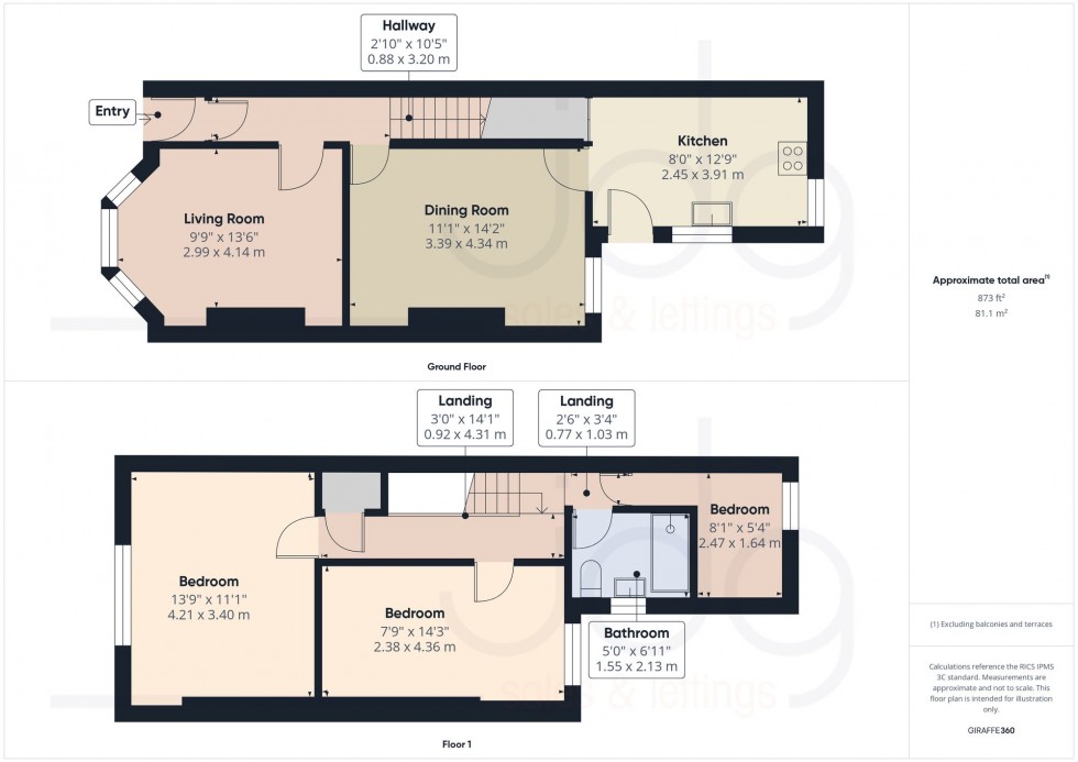 Floorplan for Rosebery Avenue, Lancaster, LA1