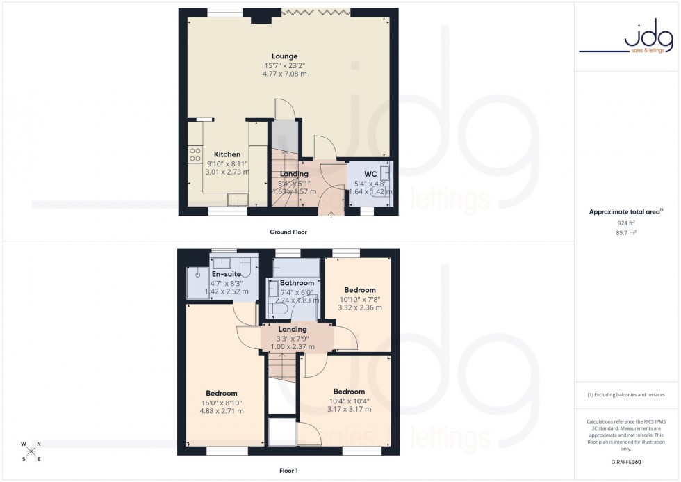 Floorplan for Kershaw Drive, Lancaster, LA1