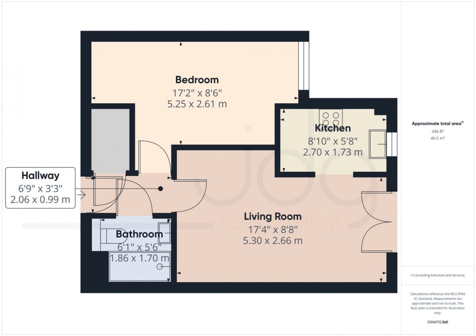 Floorplan for Spinners Court, Lancaster, LA1
