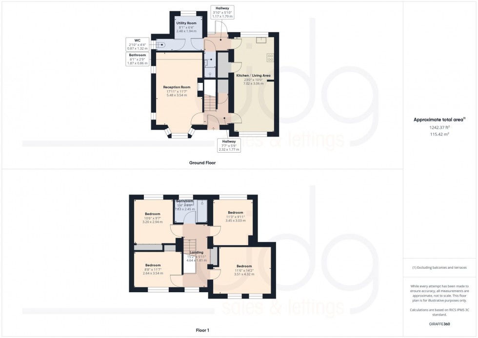 Floorplan for Claughton Drive, Lancaster, LA1