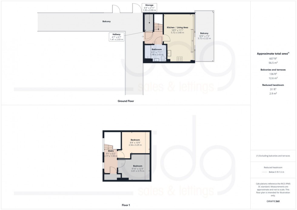 Floorplan for Aalborg Place, Court View House, LA1