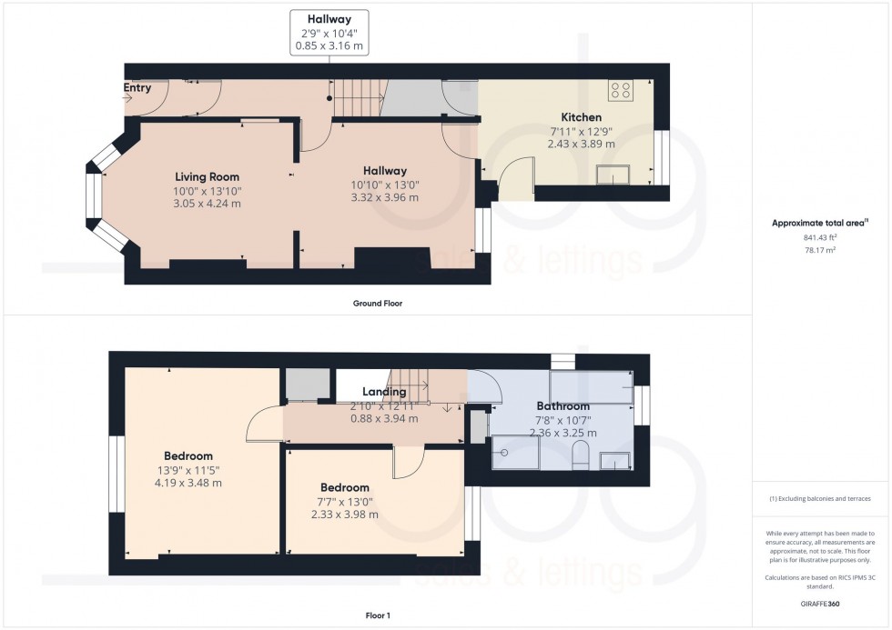 Floorplan for Rosebery Avenue, Lancaster, LA1