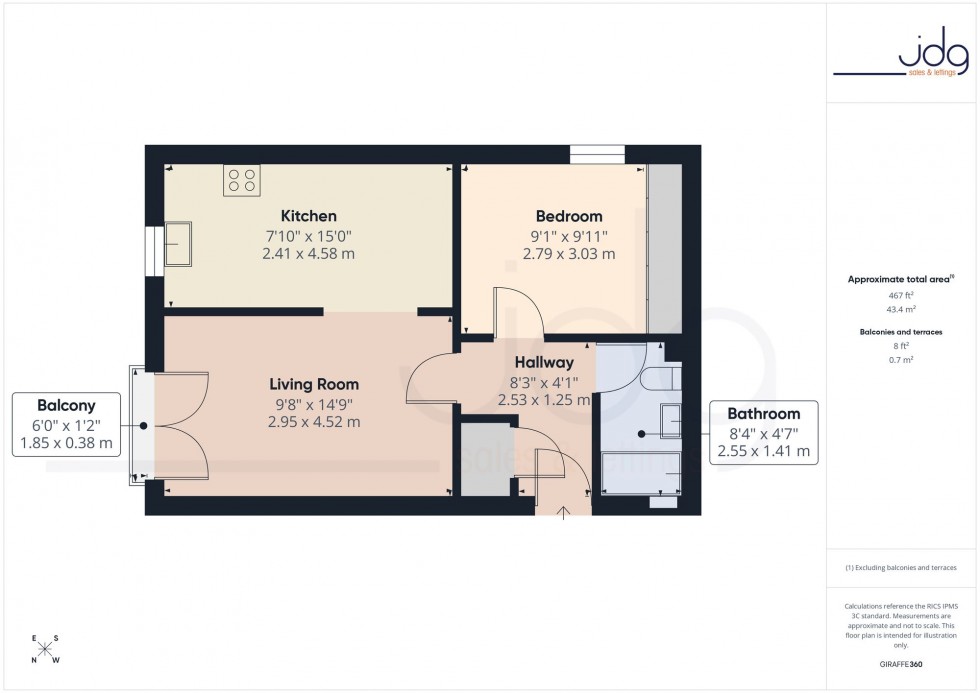 Floorplan for St. Georges Quay, Victoria Wharf St. Georges Quay, LA1
