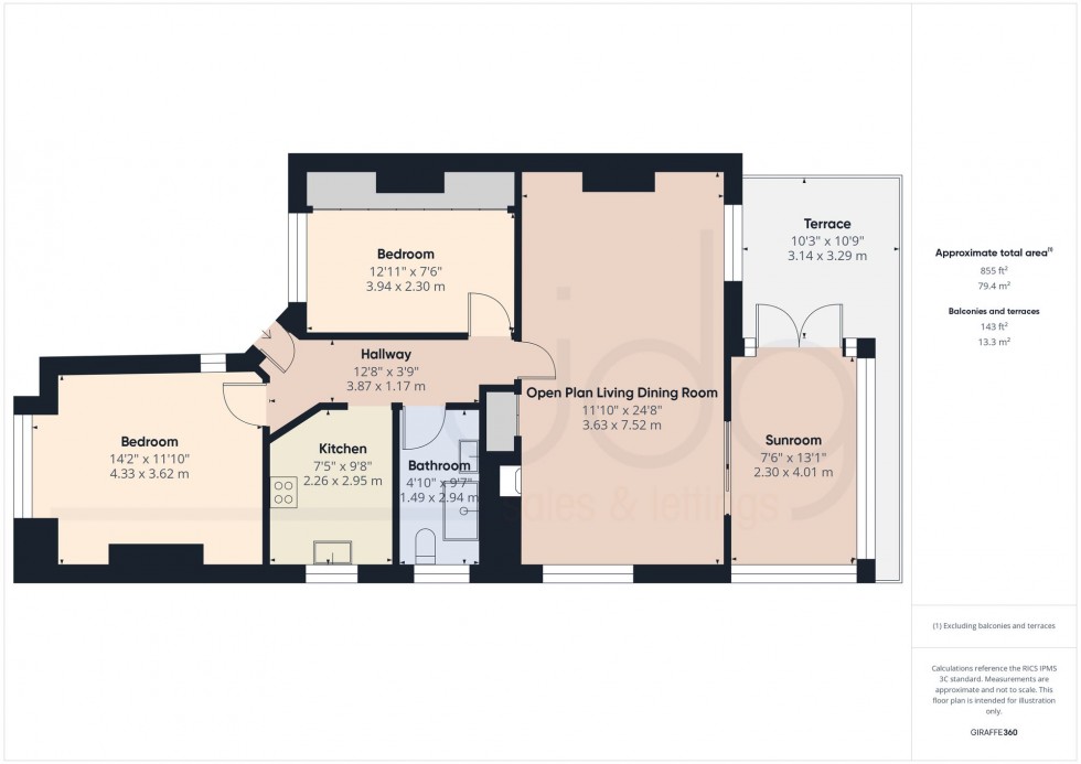 Floorplan for Thorpe Avenue, Morecambe, LA4