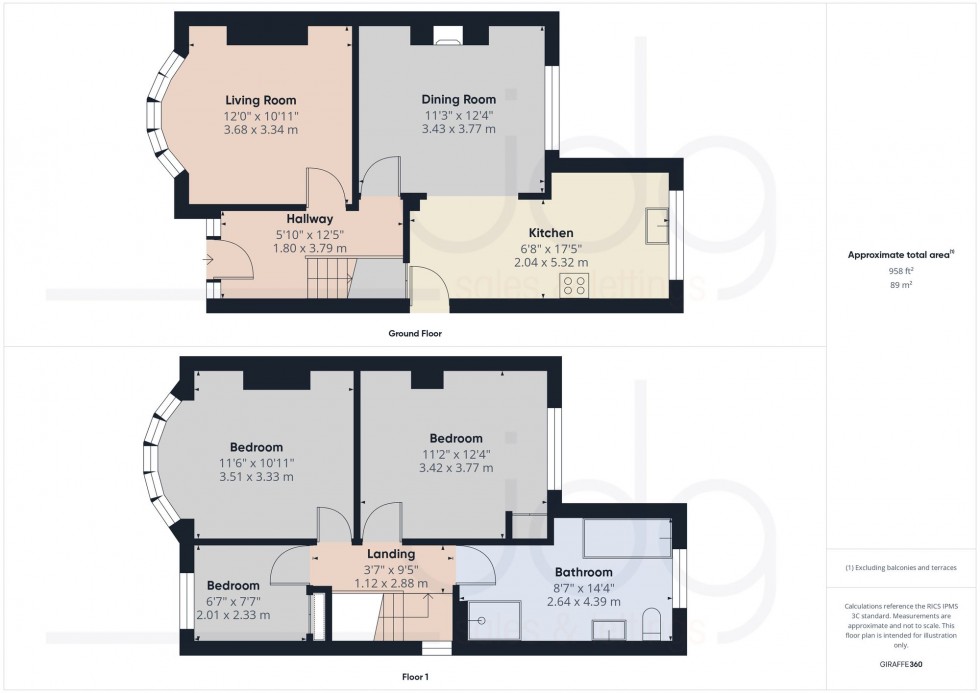 Floorplan for Peel Avenue, Lancaster, LA1