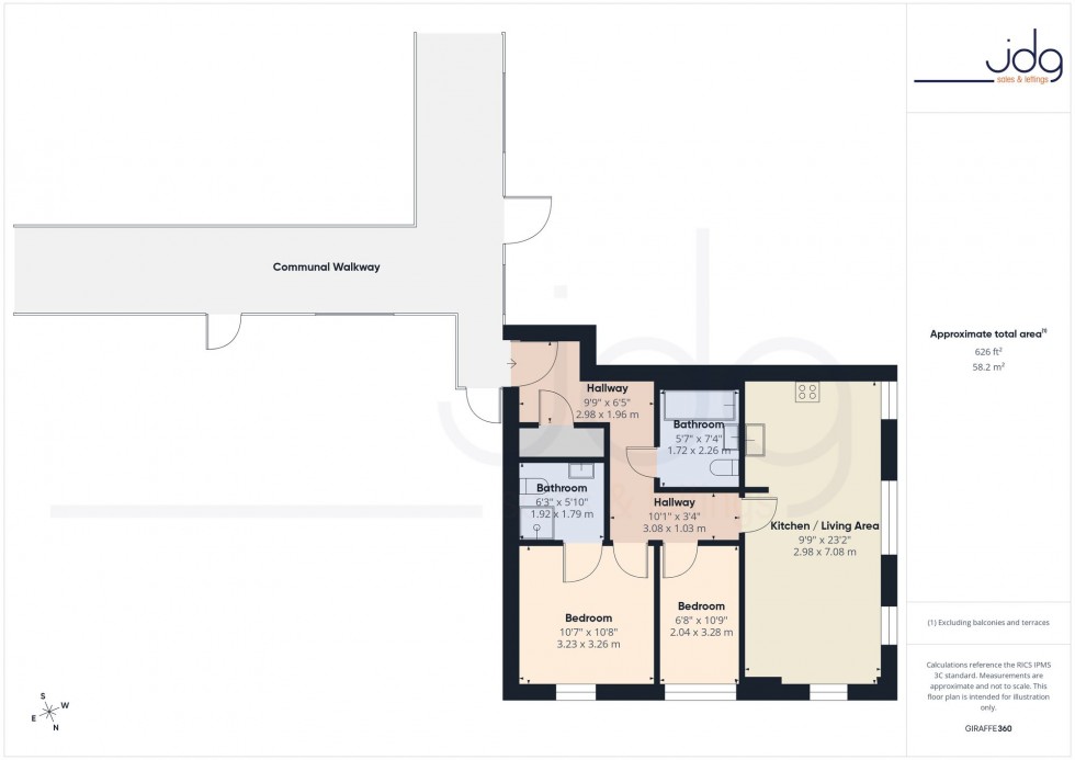 Floorplan for Aalborg Place, Court View House, LA1