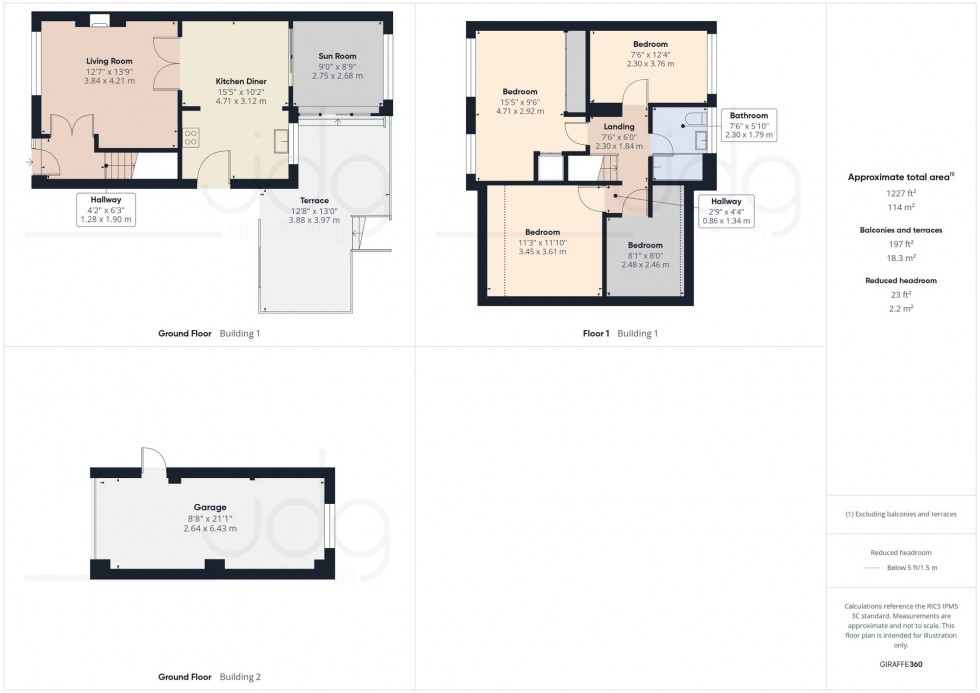 Floorplan for Jackson Close, Lancaster, LA1