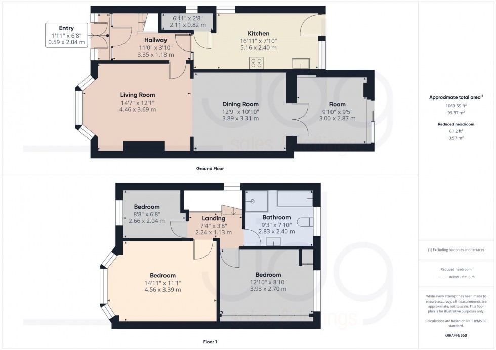 Floorplan for Hanging Green Lane, Hest Bank, LA2