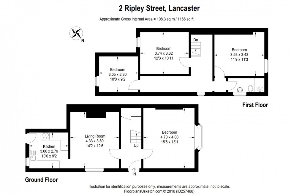 Floorplan for Ripley Street, Lancaster, LA1
