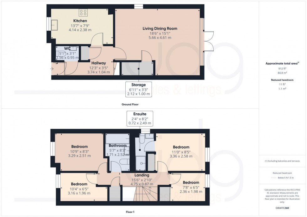 Floorplan for Macdonald Way, Lancaster, LA1