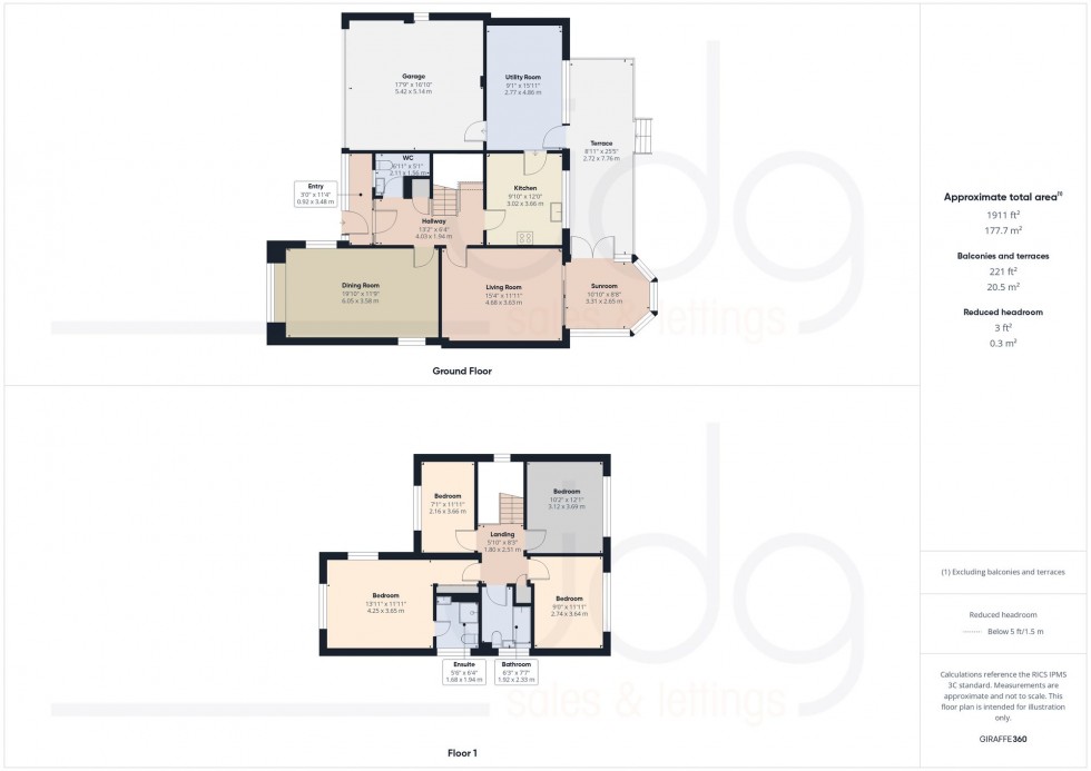 Floorplan for Whitendale Drive, Bolton Le Sands, LA5