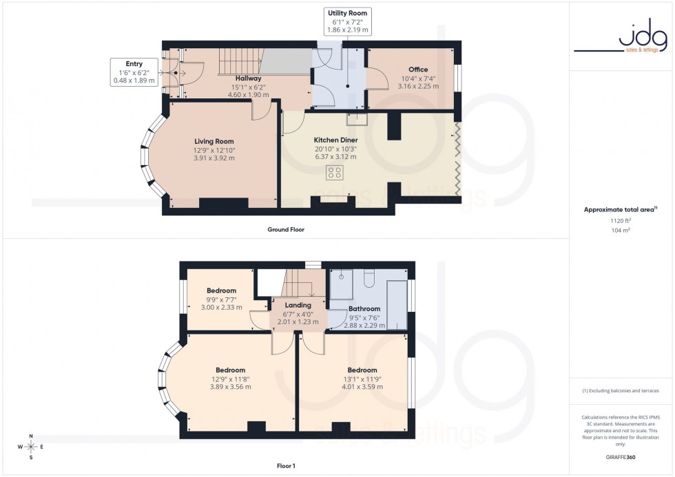 Floorplan for Belle Vue Avenue, Lancaster, LA1