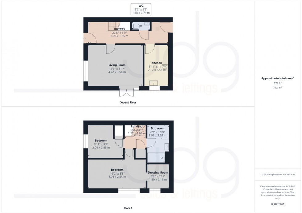 Floorplan for Acorn Close, Lancaster, LA1