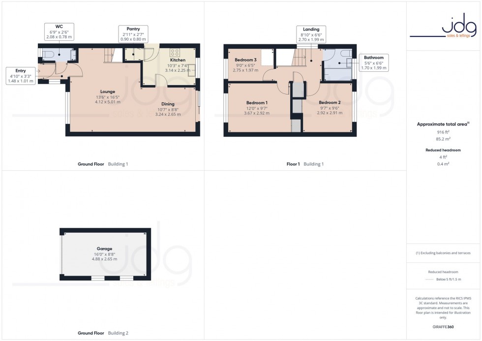 Floorplan for Levens Close, Lancaster, LA1