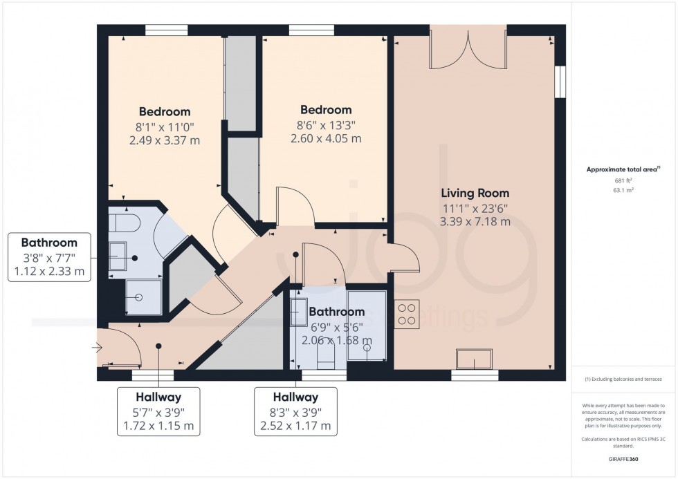 Floorplan for New Quay Road, Lancaster, LA1