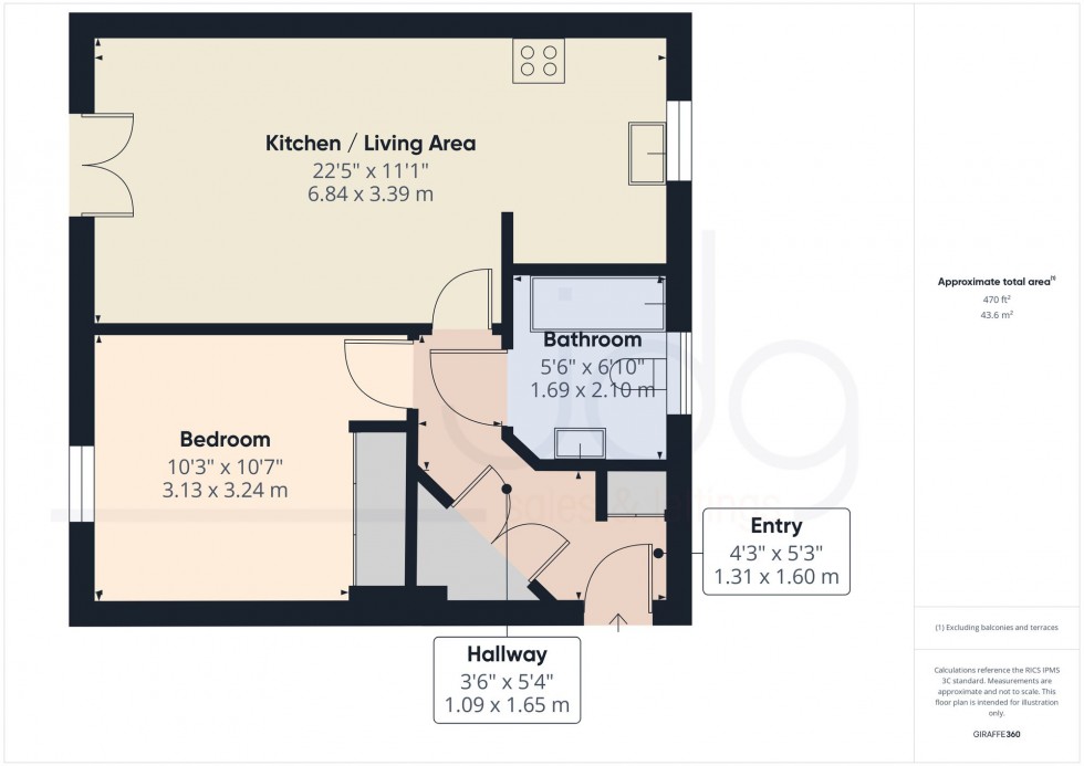 Floorplan for New Quay Road, Lancaster, LA1