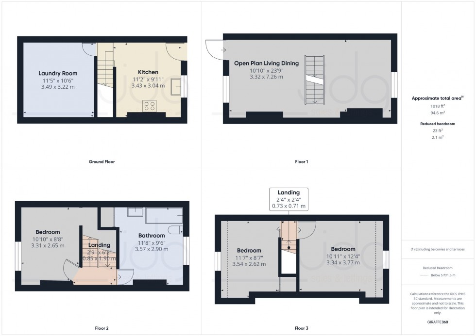 Floorplan for Sidney Terrace, Lancaster, LA1