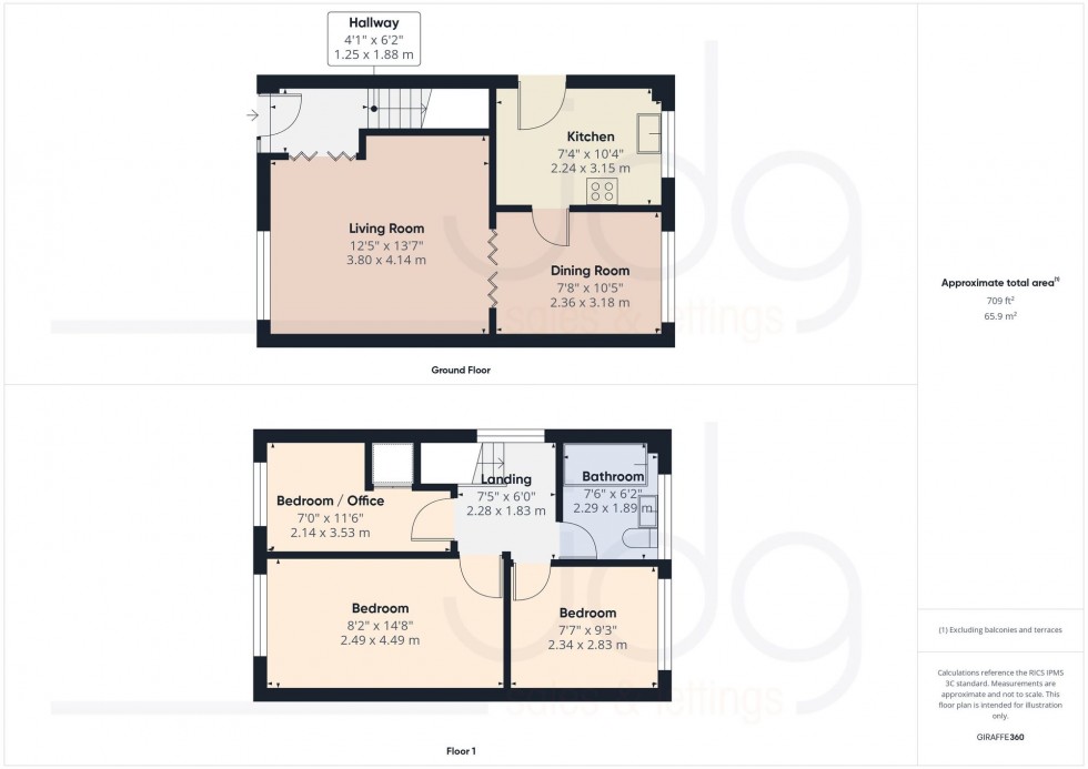 Floorplan for Johnson Close, Lancaster, LA1