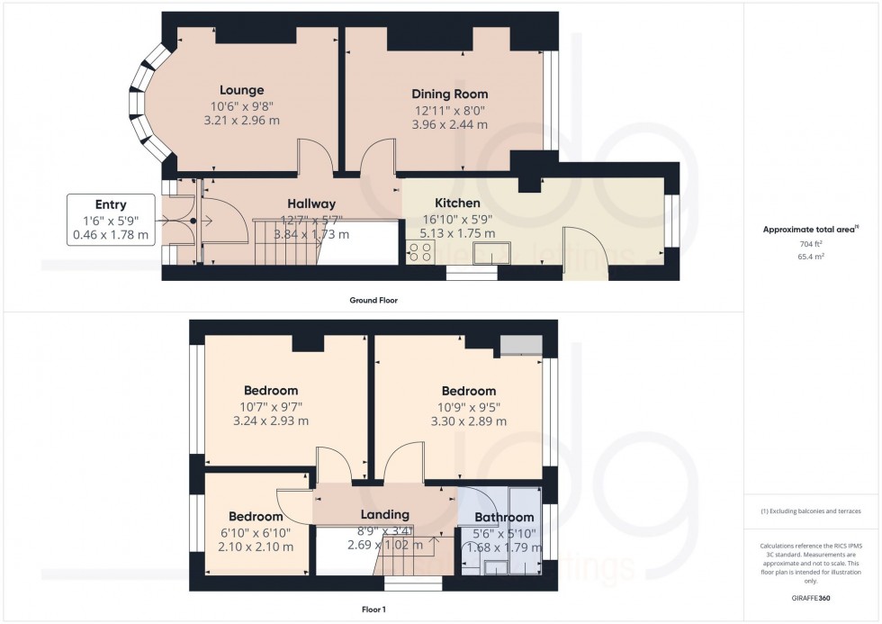 Floorplan for Burton Avenue, Lancaster, LA1
