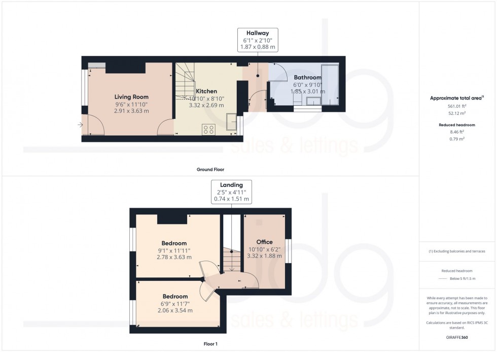 Floorplan for Denmark Street, Lancaster, LA1