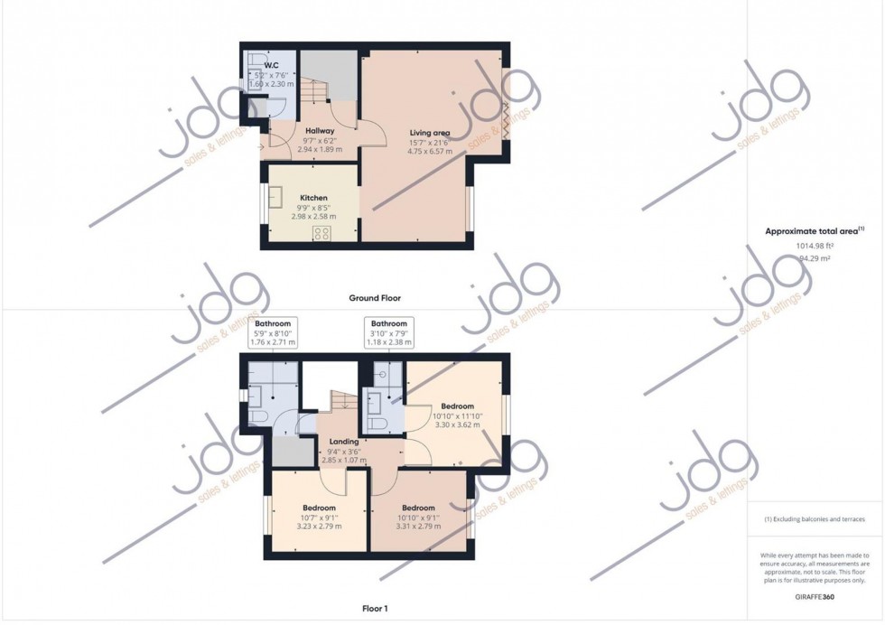 Floorplan for Kershaw Drive, Lancaster, LA1