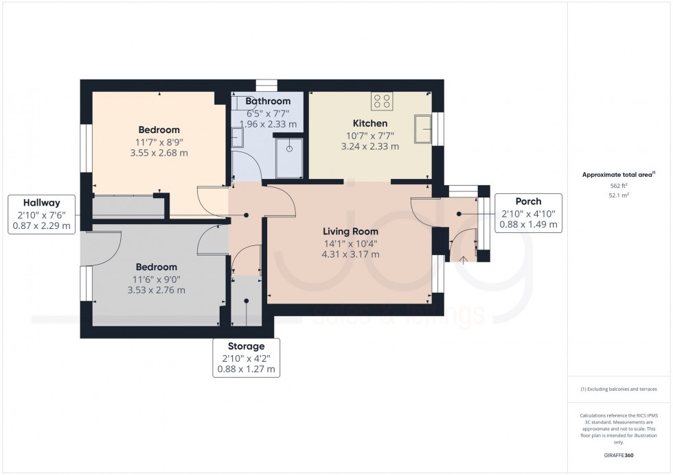 Floorplan for Piccadilly, Scotforth, LA1