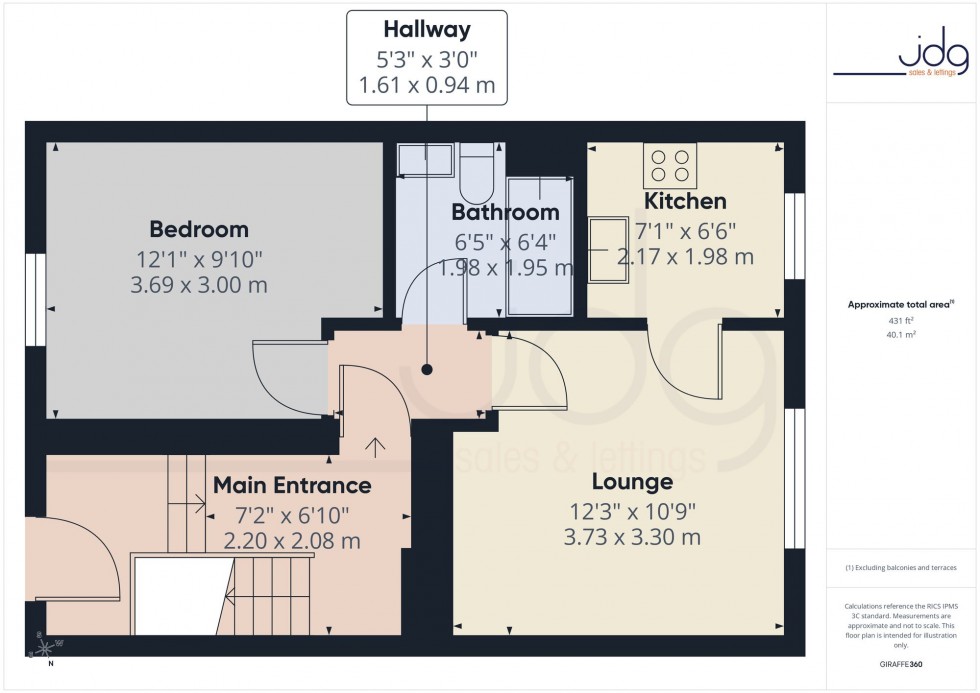 Floorplan for Bryer Street, Lancaster, LA1