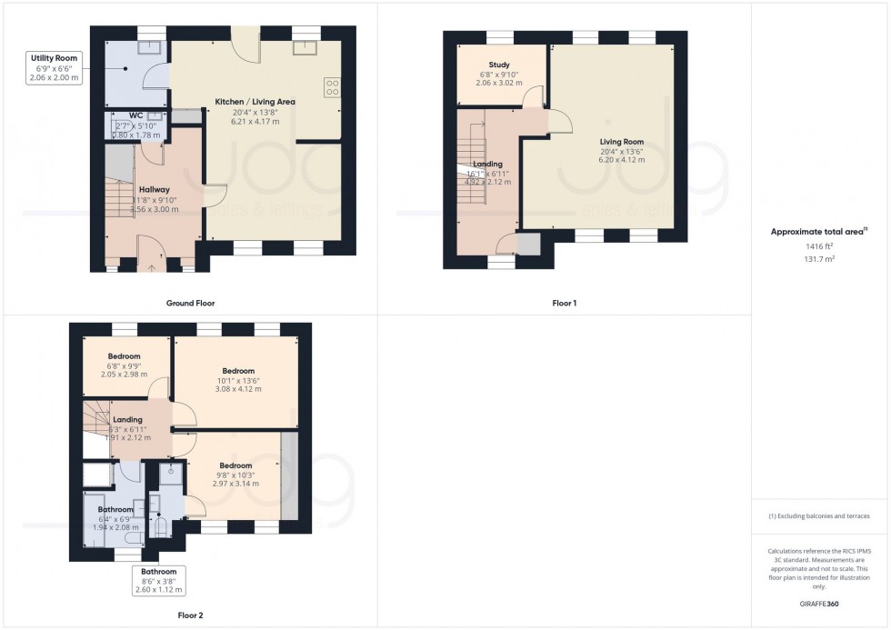 Floorplan for The Piazza, Lancaster, LA1