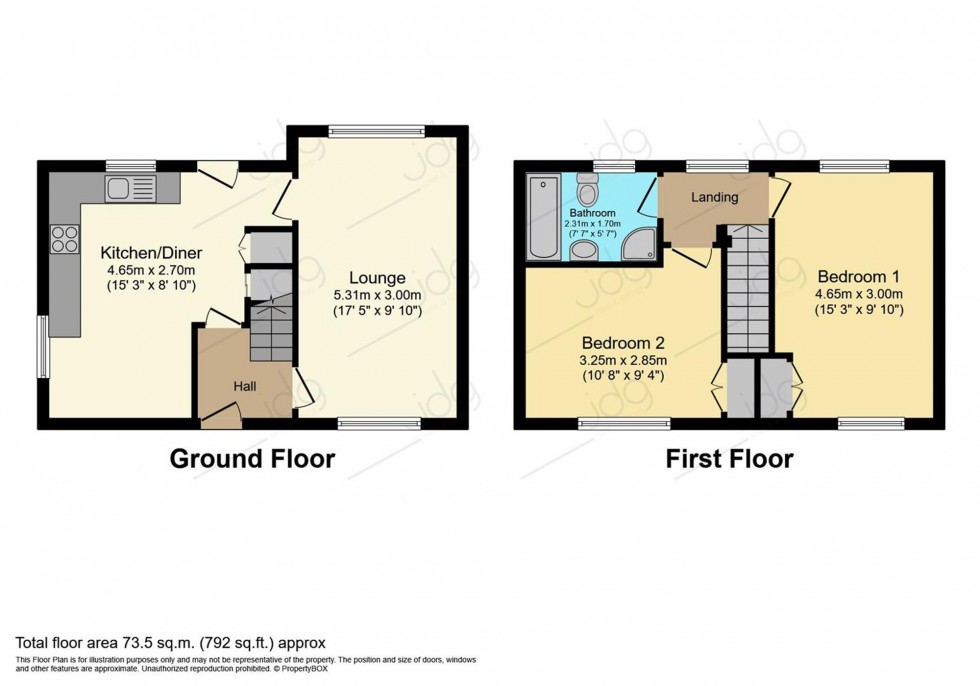Floorplan for Butlers Meadow, Warton, PR4
