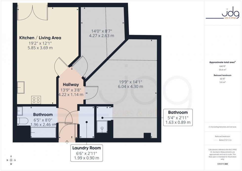 Floorplan for Damside Street, Lancaster, LA1