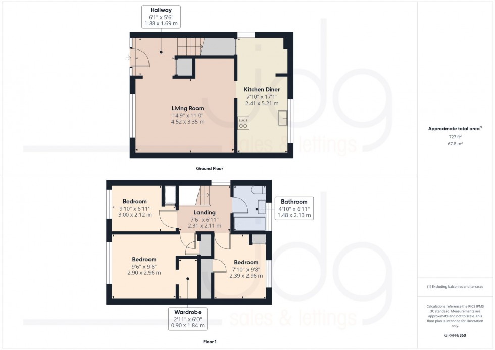 Floorplan for Stratford Close, Lancaster, LA1