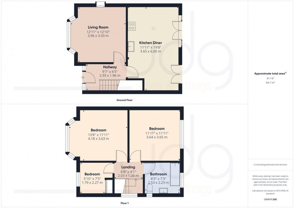 Floorplan for Lentworth Drive, Lancaster, LA1