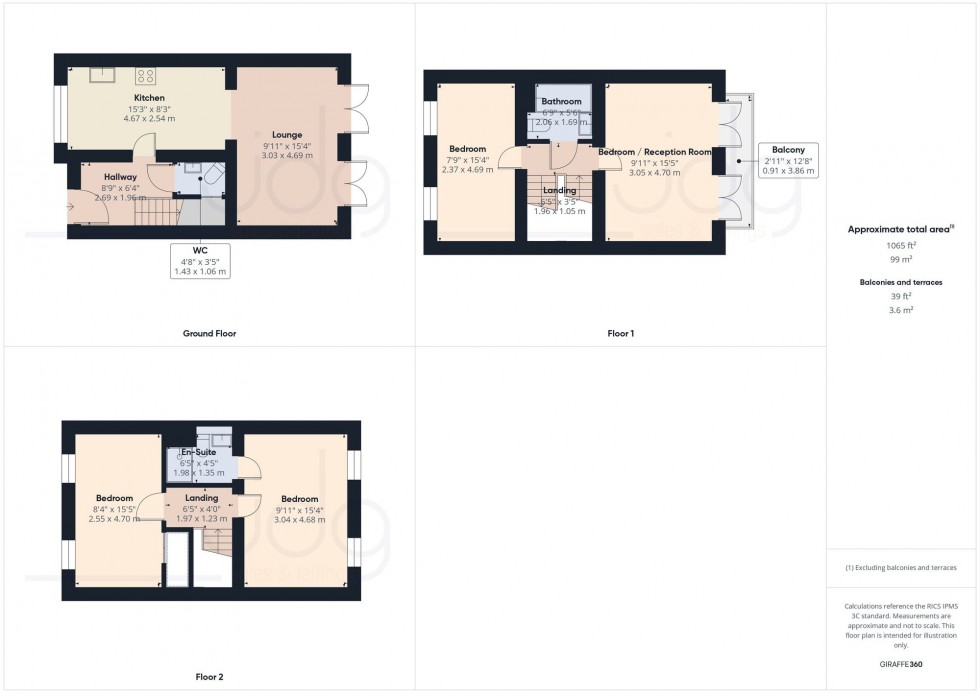 Floorplan for Nelson Street, Lancaster, LA1
