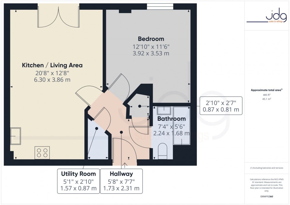 Floorplan for Damside Street, Lancaster, LA1