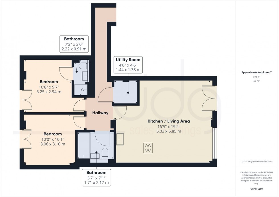 Floorplan for Damside Street, Lancaster, LA1