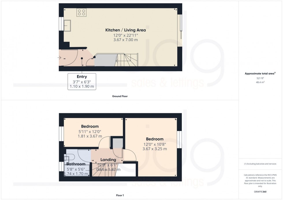 Floorplan for Tower Court, Lancaster, LA1