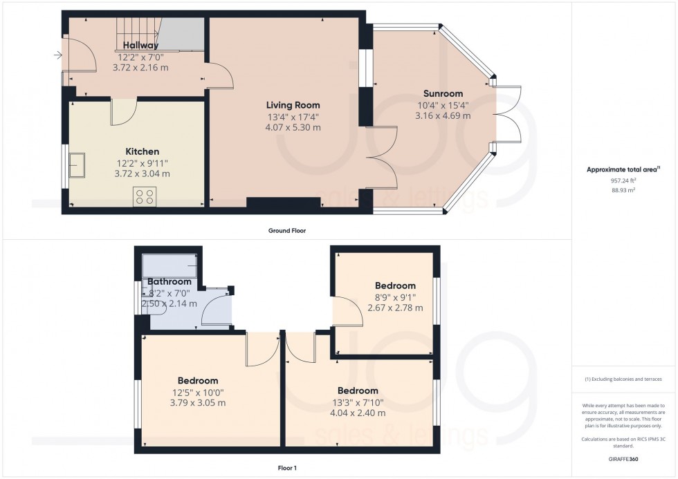 Floorplan for Penhale Court, Heysham, LA3