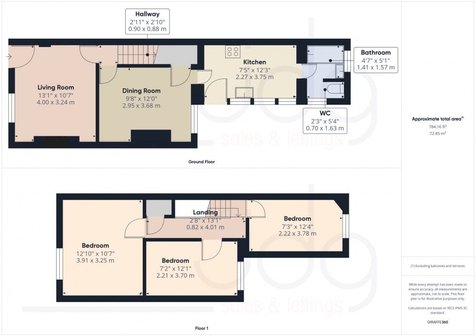 Floorplan for Eastham Street, Lancaster, LA1
