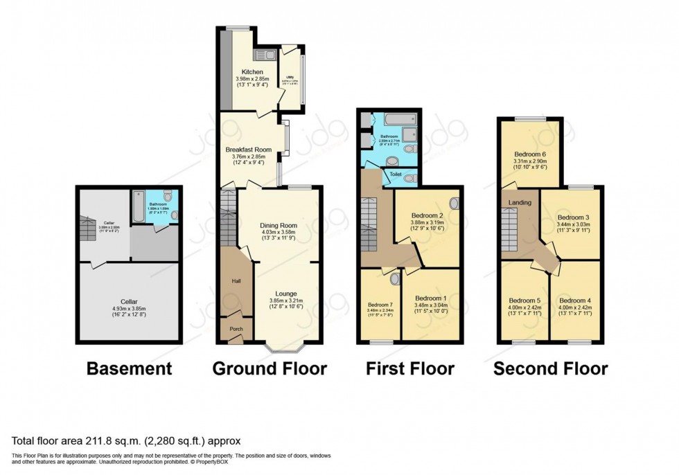 Floorplan for Clarendon Road, Morecambe, LA3